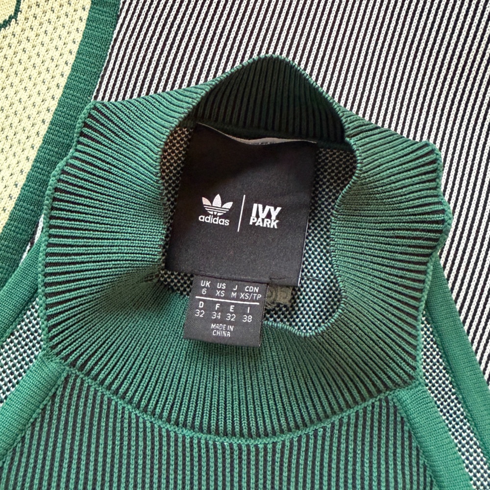 IVY PARK x ADIDAS • Knit Logo Dress in Dark Green - Picture 10 of 13